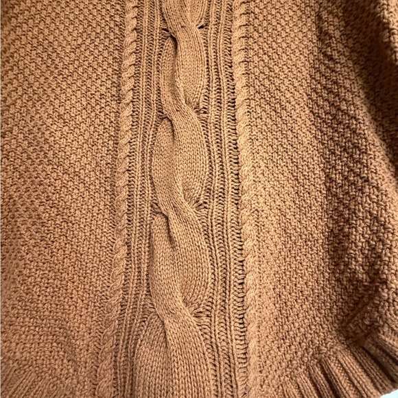 Express Cowl Neck Cable Knit Sweater Camel Size Medium - Picture 4 of 7